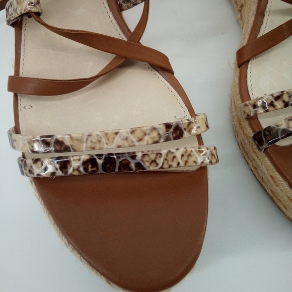 NWOT Louise et Cie Renz Platform Espidrills Wedge Sandals Snake Print Leather 9M - Picture 11 of 15